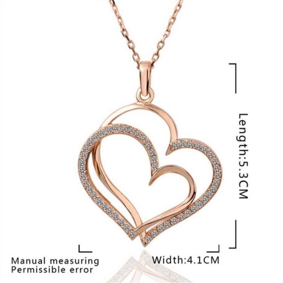 Heart Shape Gold plated pendant - Picture 4 of 5